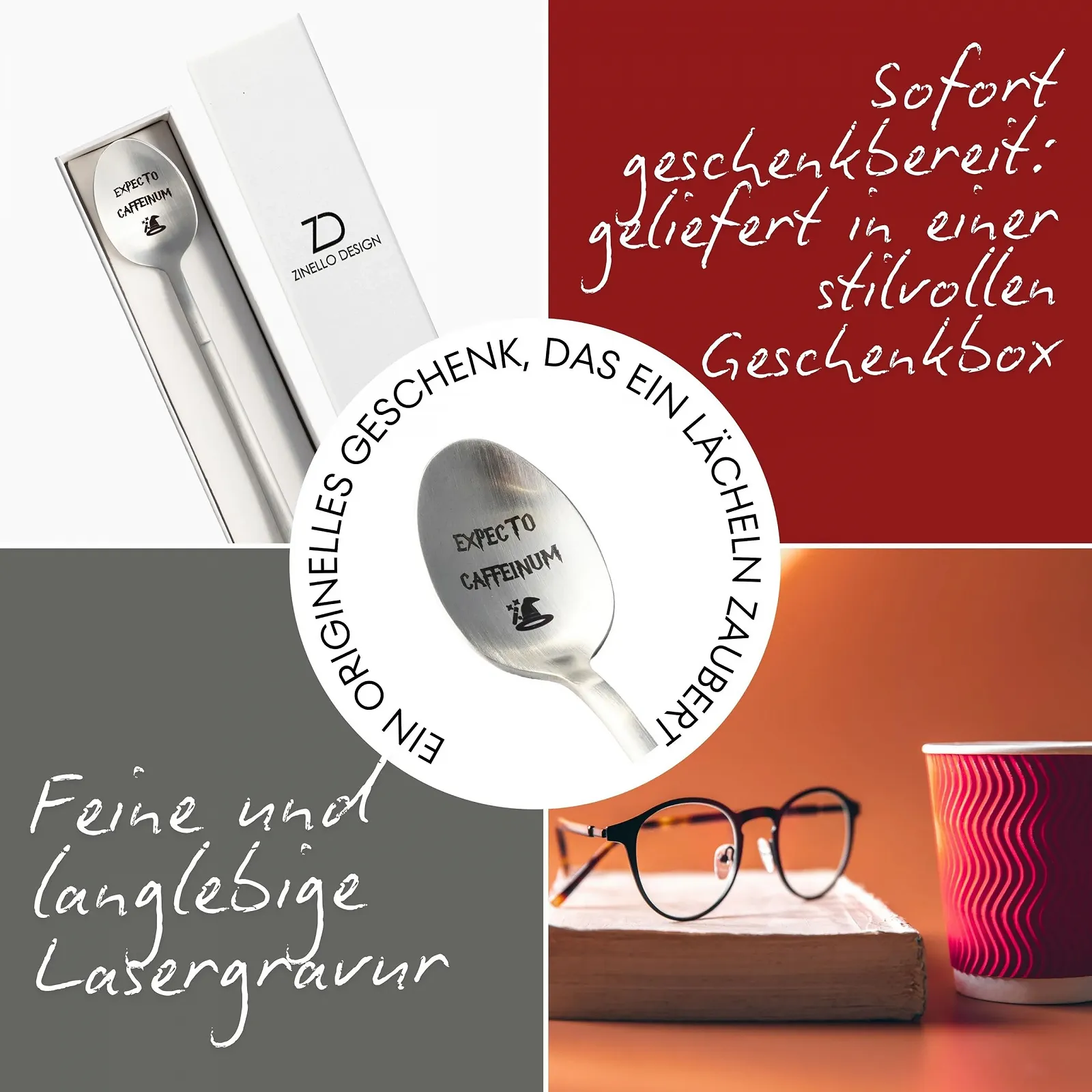 Ложка для кави та десертів з гравіюванням Expecto Caffeinum | Нержавіюча сталь 18/10, фото №5 Ложка для кави та десертів з гравіюванням Expecto Caffeinum | Нержавіюча сталь 18/10, фото №5