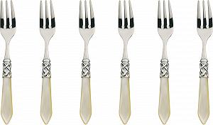 Набор вилок для торта Bugatti Aladdin 6 предметов, сталь/ABS, цвет слоновой кости - Фото 1