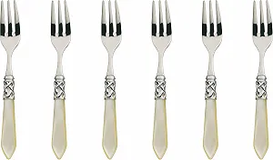 Купити Набір виделок для торта Bugatti Aladdin 6 предметів, сталь/ABS, колір слонової кістки - Фото 1 Набір виделок для торта Bugatti Aladdin 6 предметів, сталь/ABS, колір слонової кістки - Фото 1