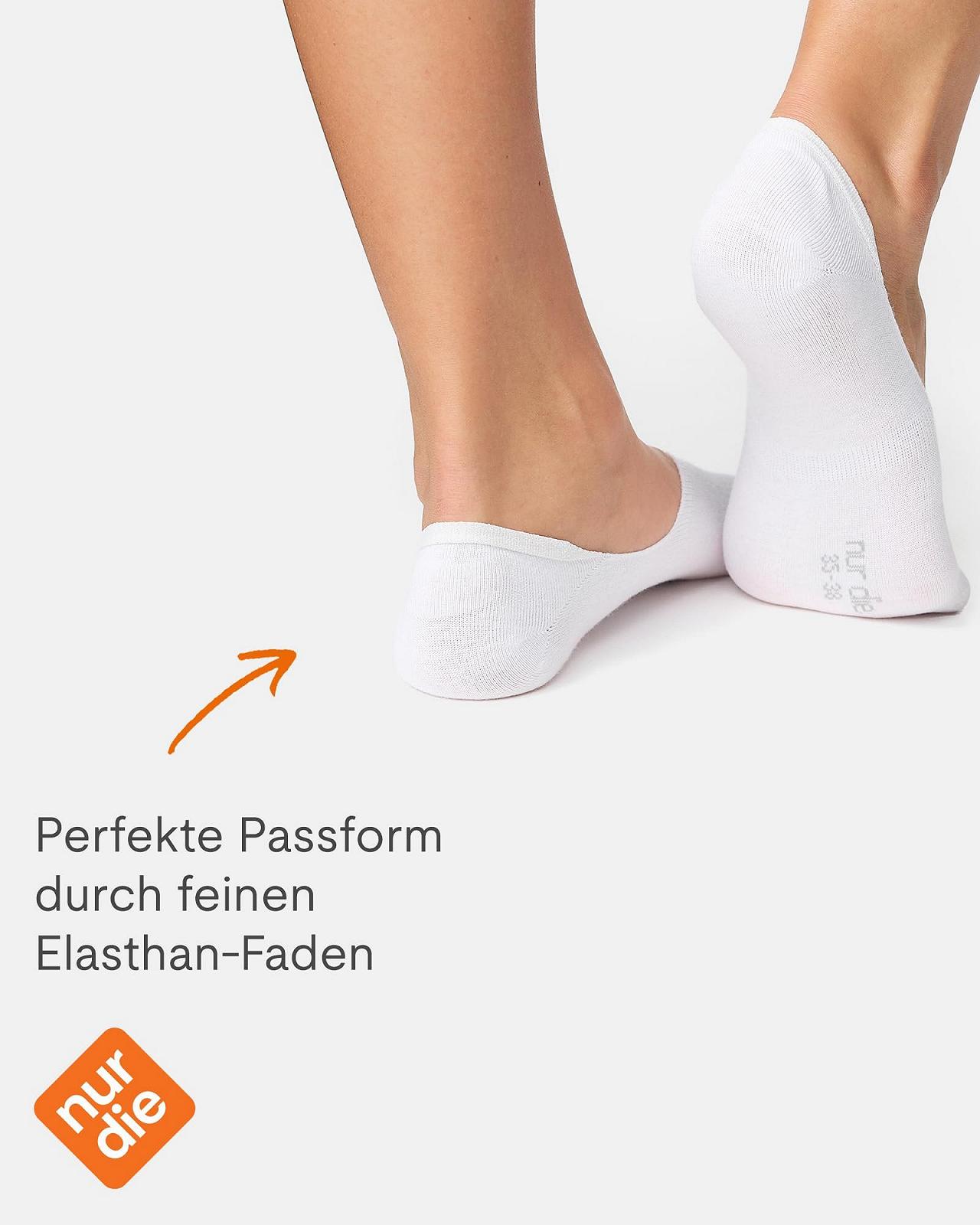 Носки Nur Die Bamboo Ankle Extra Soft Invisible Short с силиконом на пятке Женские, фото №4