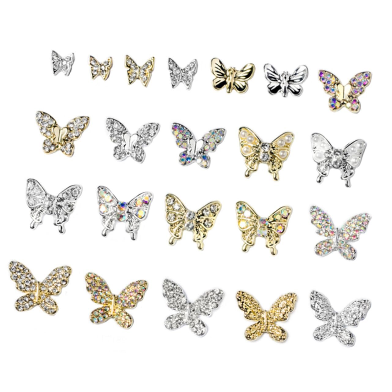 Украшения для ногтей Бабочка Healvian 22 шт., фото №1