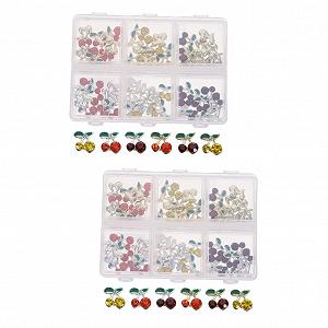 Аксессуары для ногтей Стразы Healvian Камни для маникюра Гель для ногтей Украшения для ногтей Самоцветы для ногтей Стразы для ногтей Вишня, 120 шт - Фото 1