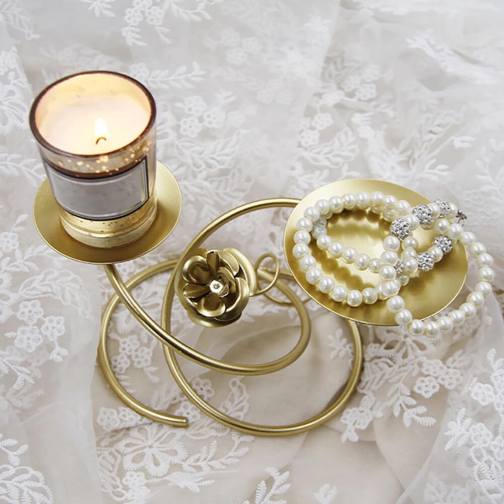 Подсвечник LICHENGTAI Металлический Держатель для свечей Золото, фото №3 Подсвечник LICHENGTAI Металлический Держатель для свечей Золото, фото №3