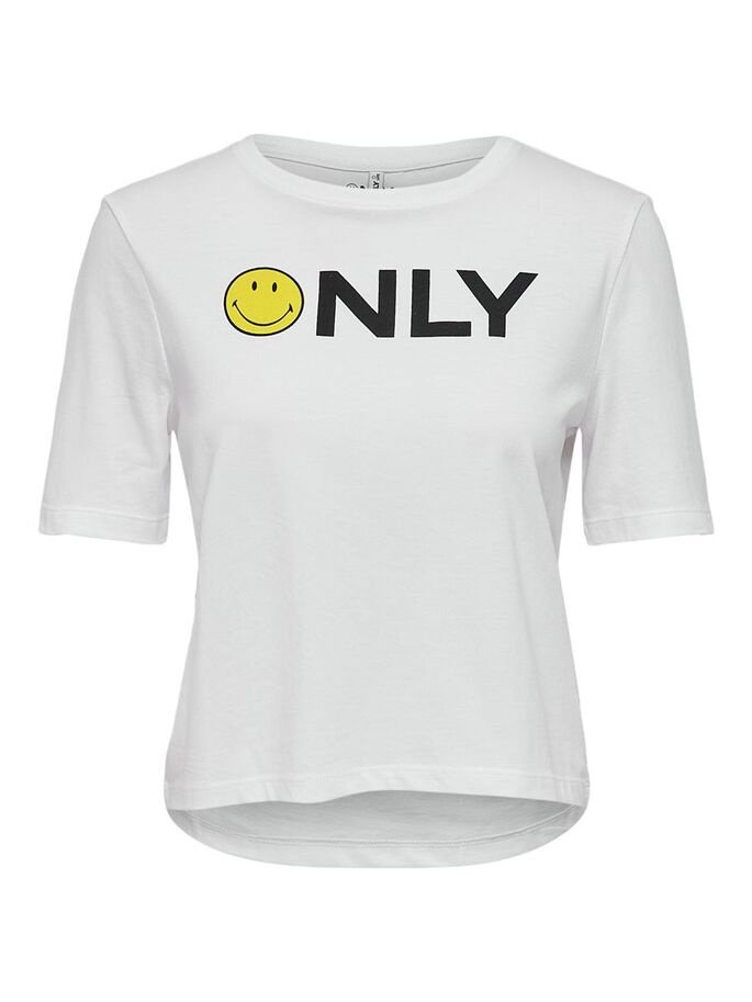 Футболка ONLSMILEY LIFE TOP BOX JRS 15232818 Bright  ONLY ONLY Білий L, фото №4