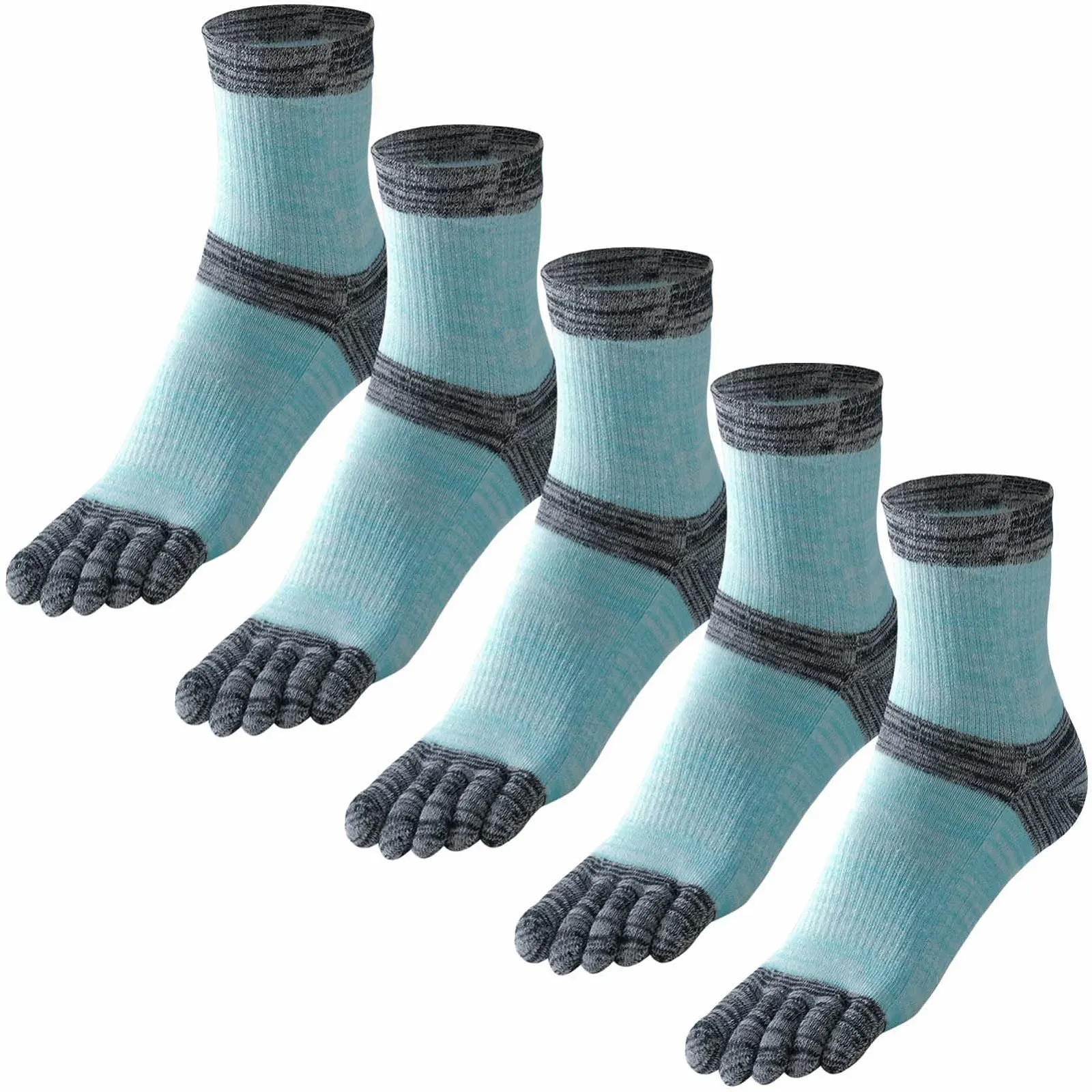 Шкарпетки для бігу жіночі, бавовняні шкарпетки з п'ятьма пальцями, 5 пар, фото №1 Шкарпетки для бігу жіночі, бавовняні шкарпетки з п'ятьма пальцями, 5 пар, фото №1