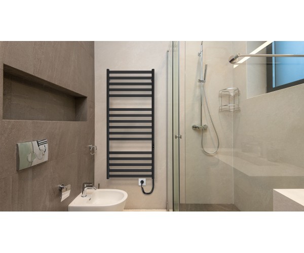 Hygge Family Рушникосушка електрична York 1170х530х80мм таймер-регулятор сталь чорний матовий, фото №4