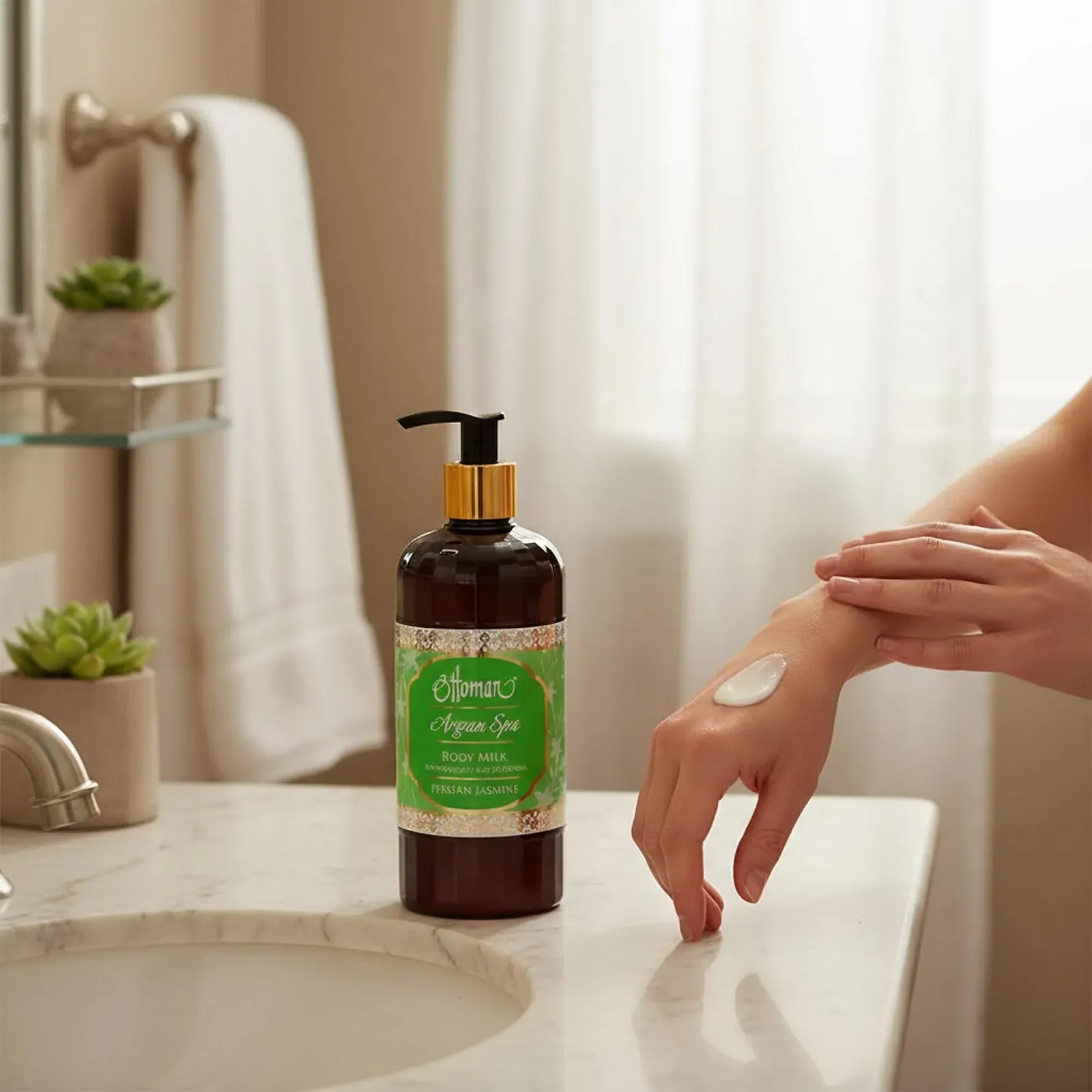 Молочко для тіла Ottoman Argan Spa Persian Jasmine 2 x 400 мл, фото №5