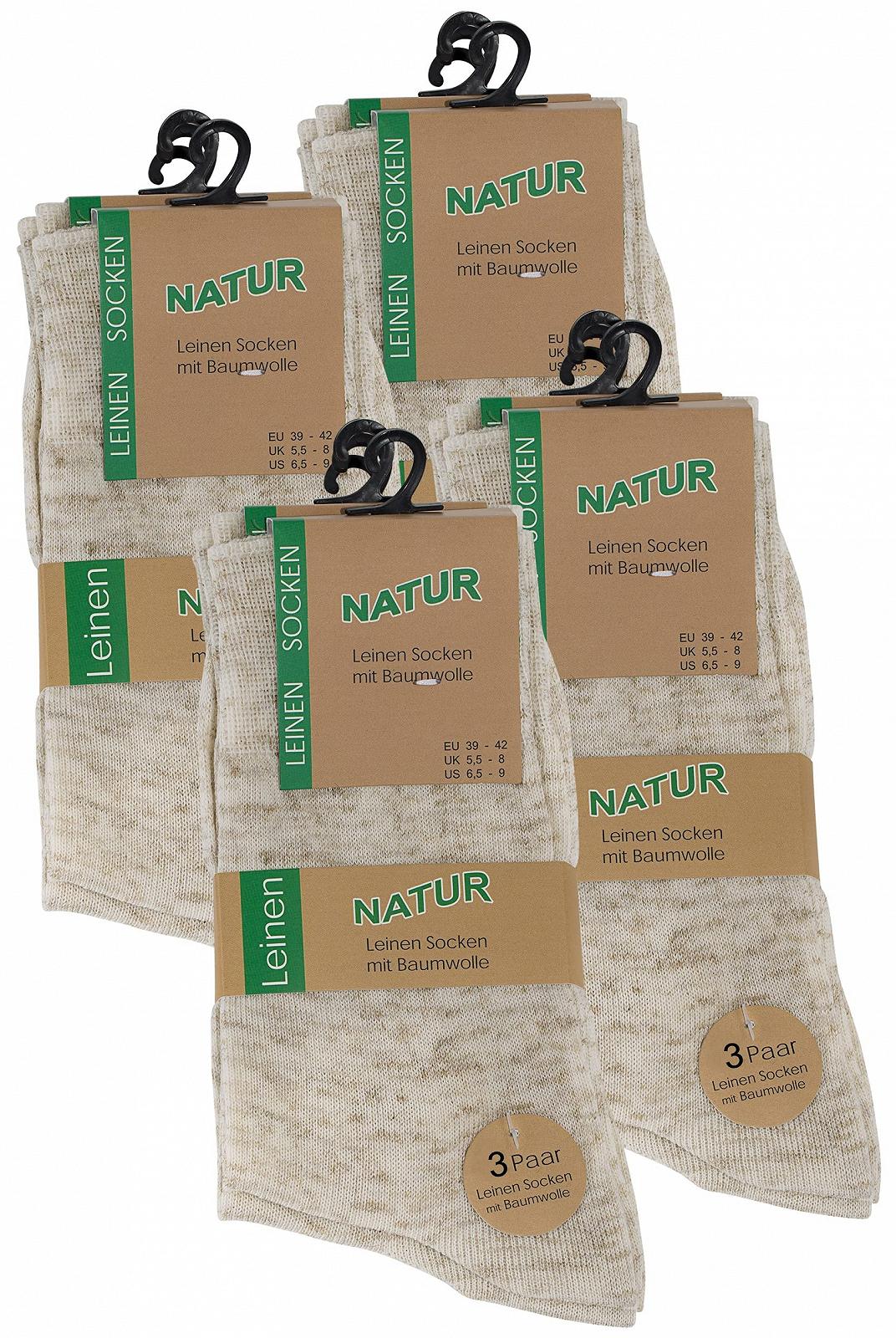 Шкарпетки Cotton Prime 12 пар Жіночі Льняні Натуральні з Бавовною Бежеві Меланжеві, фото №2