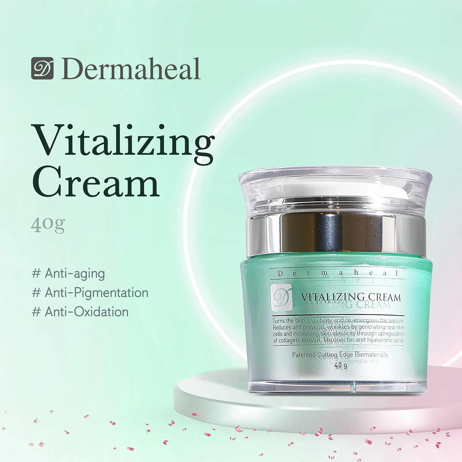 Крем для обличчя Dermaheal Cosmeceuticals Vitalizing відновлювальний 30 мл, фото №2 Крем для обличчя Dermaheal Cosmeceuticals Vitalizing відновлювальний 30 мл, фото №2