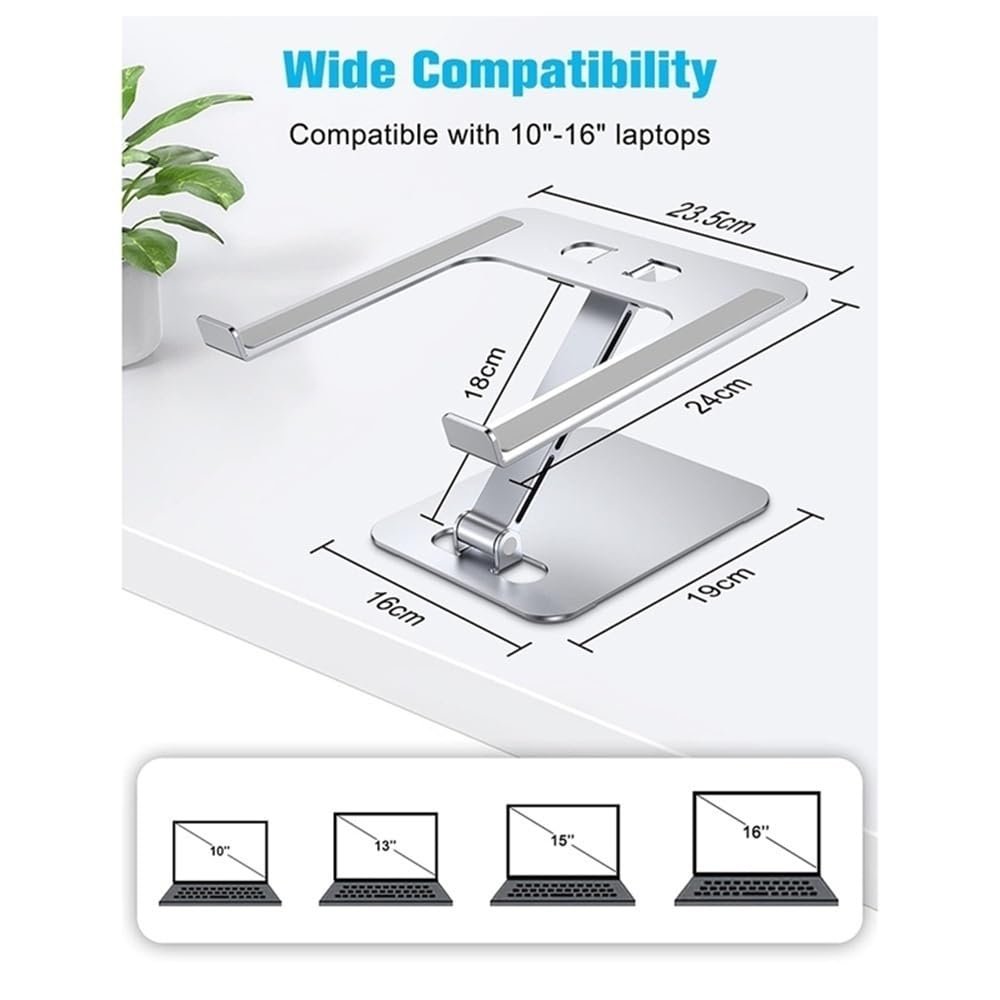 Подставка для ноутбука, эргономичная складная подставка для ноутбуков и планшетов 10-16 дюймов, фото №2 Подставка для ноутбука, эргономичная складная подставка для ноутбуков и планшетов 10-16 дюймов, фото №2