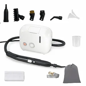 Портативний пароочисник GOPLUS 1600 Вт 3 бар 1 л White 9 аксесуарів Squishy - Фото 1