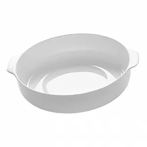 Форма для запікання SOLUSTRE керамічна кругла з двома ручками Біла - Фото 1