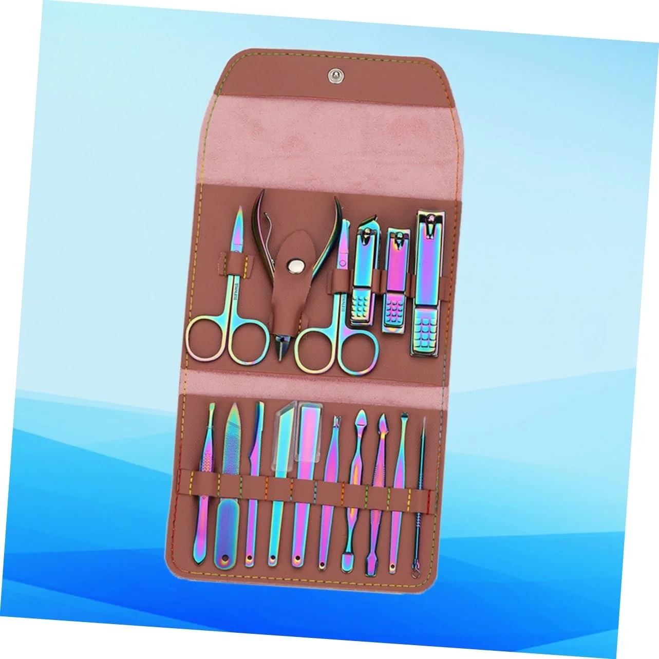 Набір для манікюру та педикюру Healvian Professional,  виготовлені з нержавіючої сталі, для дому та подорожей, фото №2