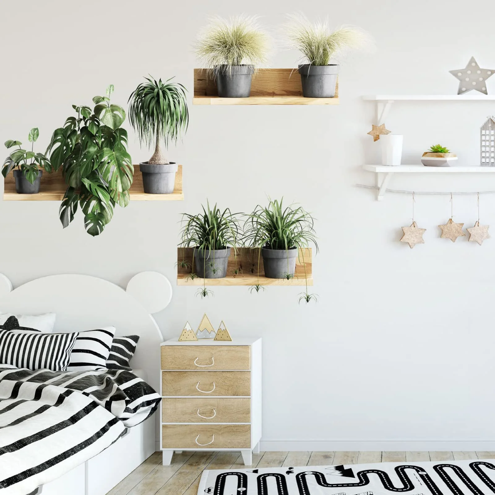 3D Наклейка на стіну PVC Бонсай Знімна Рослини в горщиках, фото №3