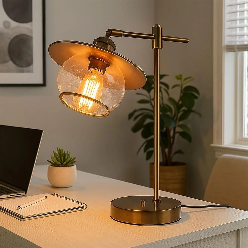 Настольная лампа Globo Metal Bronze E27 42 см, фото №5