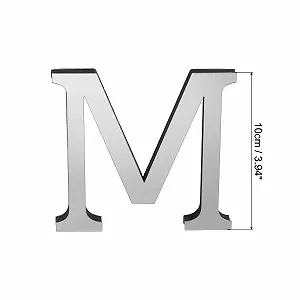 Наклейка на стіну PATIKIL 3D Acrylic Letters Mirror Font M 10 см Сріблястий synthetic.ua - Фото 1