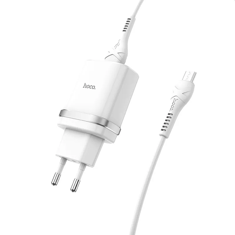 СЗУ Hoco C12Q Smart QC3.0 (1USB/3A) + MicroUSB, фото №1
