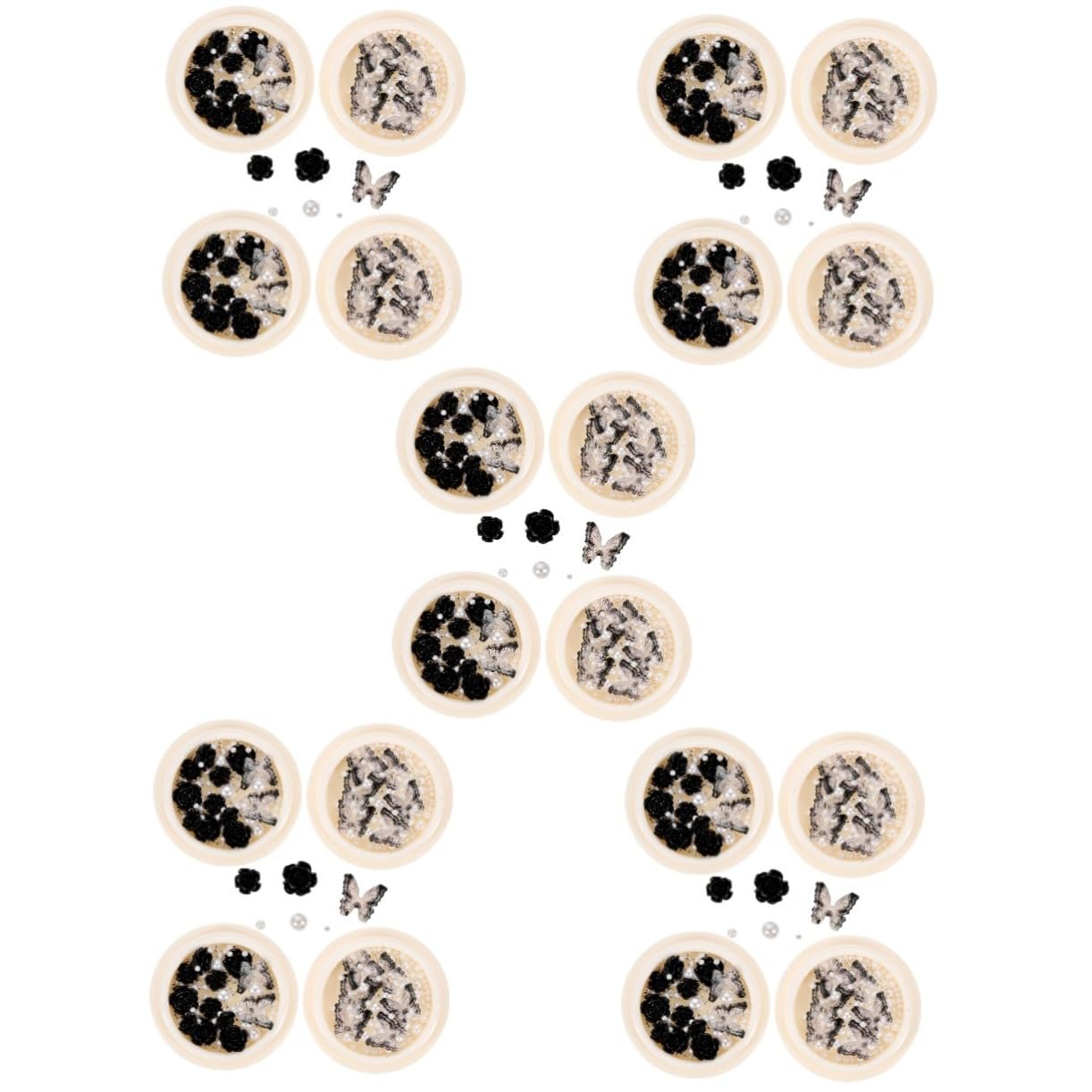 Стразы для ногтей 20 коробок, темные, украшения для ногтей, шармы для ногтей, наклейки для декора ногтей, жемчужные драгоценные камни, смола, фото №1