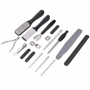 Купить Набор для маникюра и педикюра Healvian 17 предметов Черный - Фото 1 Набор для маникюра и педикюра Healvian 17 предметов Черный - Фото 1