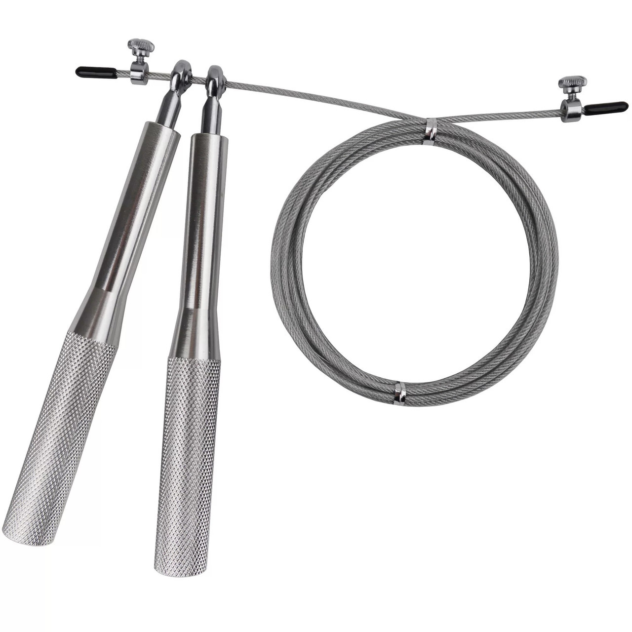 Скакалка швидкісна на підшипниках алюмінієва PowerPlay 4207 Elite Jump Rope Срібна 3m, фото №4