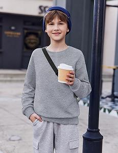 Толстовка Arshiner для мальчиков, с круглым вырезом, повседневная, с длинными рукавами, базовая детская футболка, однотонный пуловер, модный топ, осенне-зимний топ 6-14 лет synthetic.ua - Фото 1