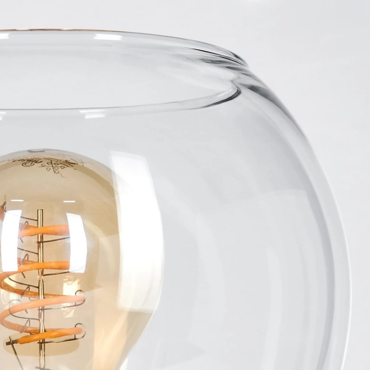 Настільна лампа HOFSTEIN Koyoto метал / скло Чорний/Прозорий, фото №3