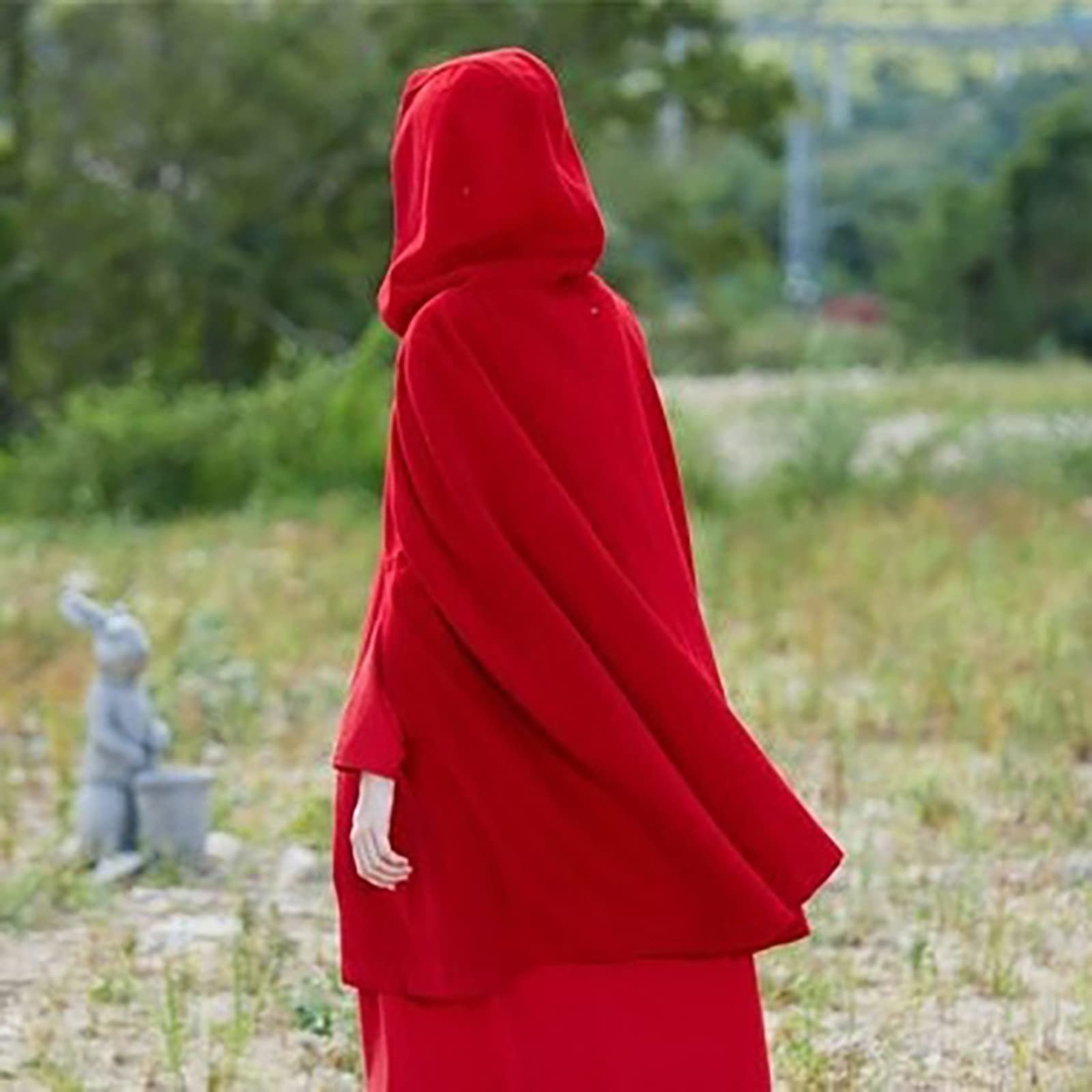 Жіноче пальто-накидка з капюшоном Зимове, фото №4