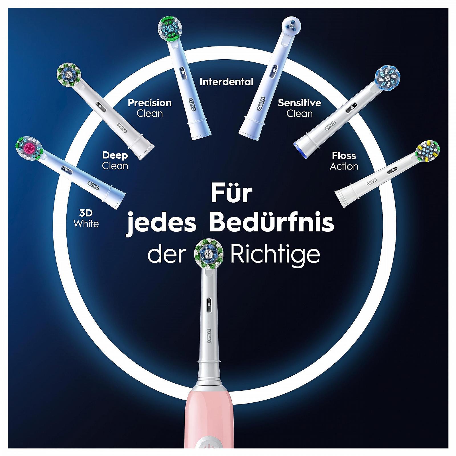 Зубна щітка електрична Oral-B Pro Series 1, 3 режими, датчик тиску, рожевий, фото №5