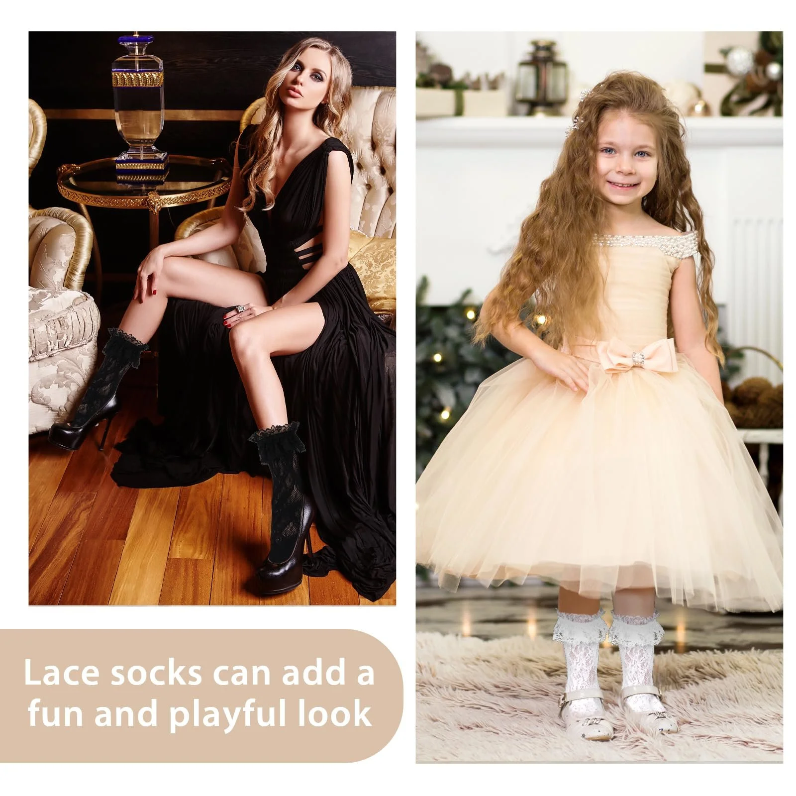 Шкарпетки з рюшами, Мереживні шкарпетки Жіночі, фото №4