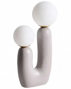 Настільна лампа Beliani Tulun 2 лампи 40 см сучасна Сіра - Фото 1