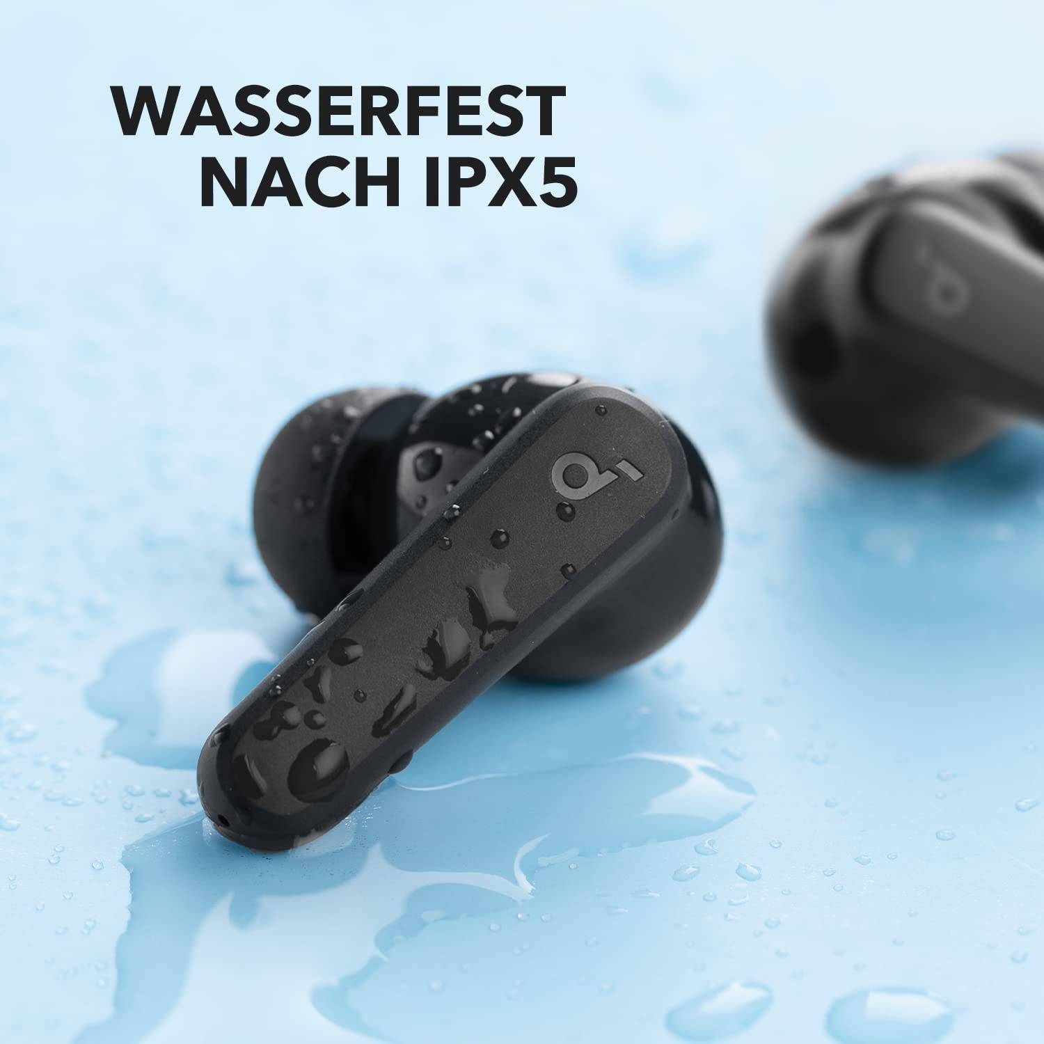 Навушники Вкладки soundcore by Anker P20i Бездротові Bluetooth, 10 мм драйвер, Bluetooth 5.3, регульований еквалайзер, 30 годин відтворення, IPX5 водонепроникність, 2 мікрофони з AI, Одиночне використання, Чорний, фото №7