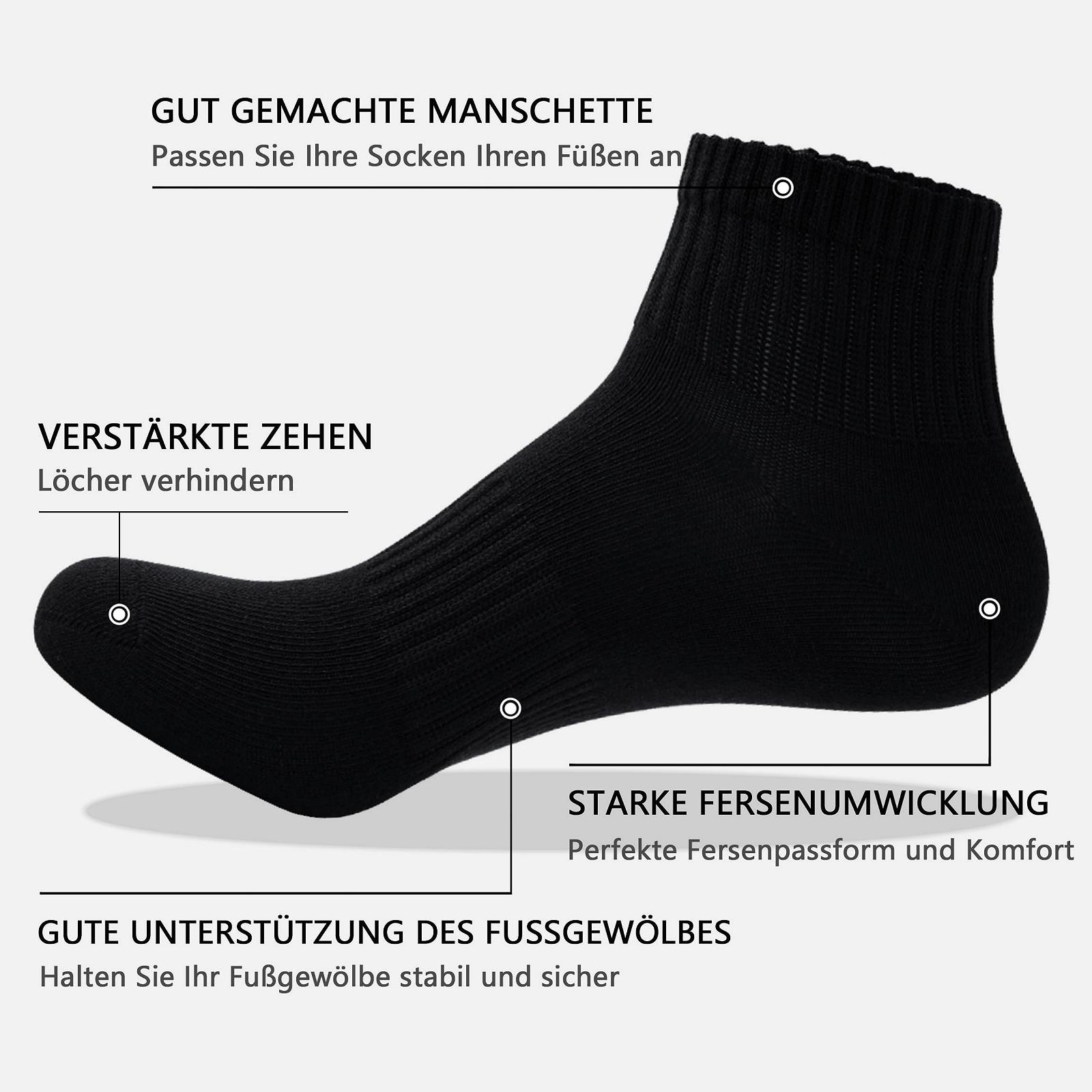 Носки для бега Женские/Мужские Тренировочные Носки 12 пар Хлопковые Дышащие Носки до щиколотки, фото №2