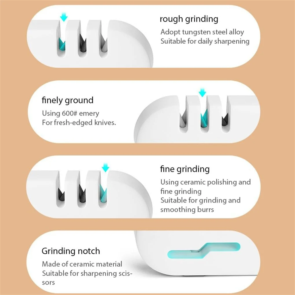 Точильный камень Портативный кухонный настольный ручной Нескользящий Синий, фото №9