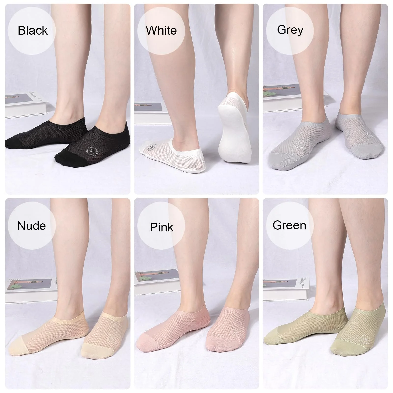 Жіночі шкарпетки Типу No Show Без бренду Сітка, надзвичайно дихаючі, фото №5