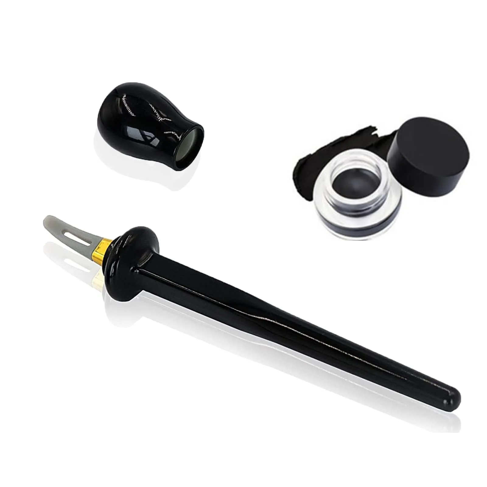 Інструмент для нанесення водостійкої підводки для очей з силікону Набір Чорний, фото №1