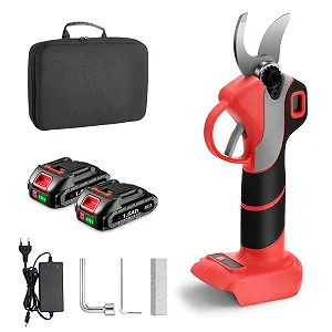 Сучкоріз акумуляторний ONEVAN, діаметр різу 30 мм, червоний (2 акумулятори) - Фото 1