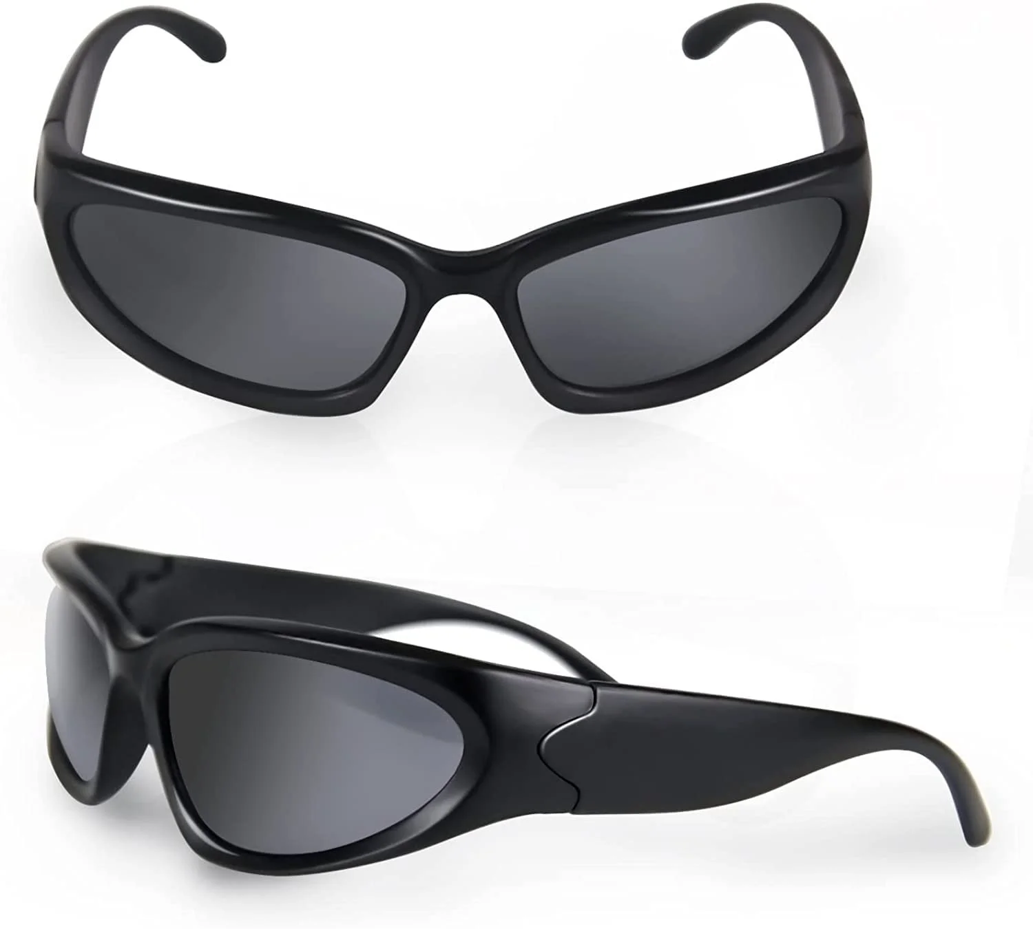 Спортивні окуляри Y2K, сріблясті овальні, для жінок та чоловіків, для вуличної моди, фото №2 Спортивні окуляри Y2K, сріблясті овальні, для жінок та чоловіків, для вуличної моди, фото №2