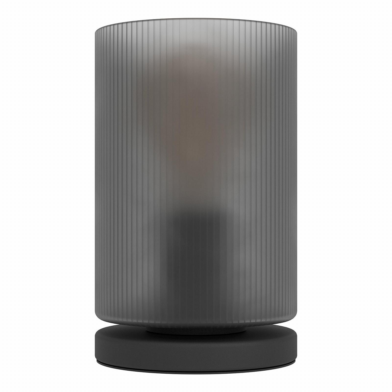 Настільна лампа EGLO Colomera скляна чорна димчасте скло E27 Ø 12 см, фото №2