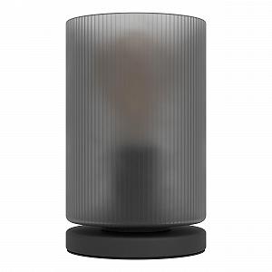 Настільна лампа EGLO Colomera скляна чорна димчасте скло E27 Ø 12 см synthetic.ua - Фото 1