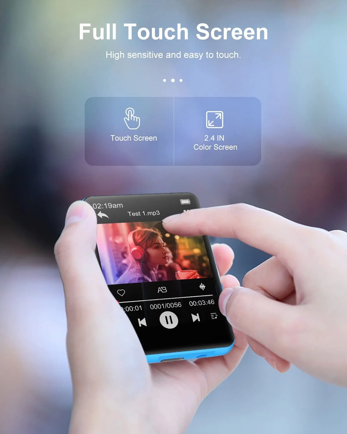 MP3 плеер Joliker 64 GB, Bluetooth 5.3, экран 2.4 дюйма, встроенный HD динамик, FM радио, запись голоса, E-Book, до 128 GB TF Card, фото №5 MP3 плеер Joliker 64 GB, Bluetooth 5.3, экран 2.4 дюйма, встроенный HD динамик, FM радио, запись голоса, E-Book, до 128 GB TF Card, фото №5