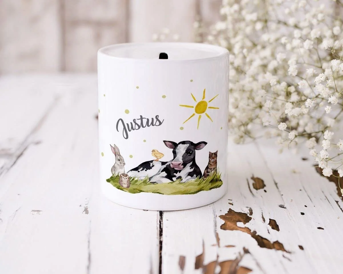 Скарбничка Mikalino Animals from the Farm керамічна, фото №4