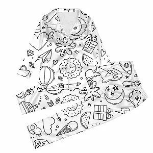 Дитяча піжама для розфарбовування з мультяшним принтом Білий - Фото 1