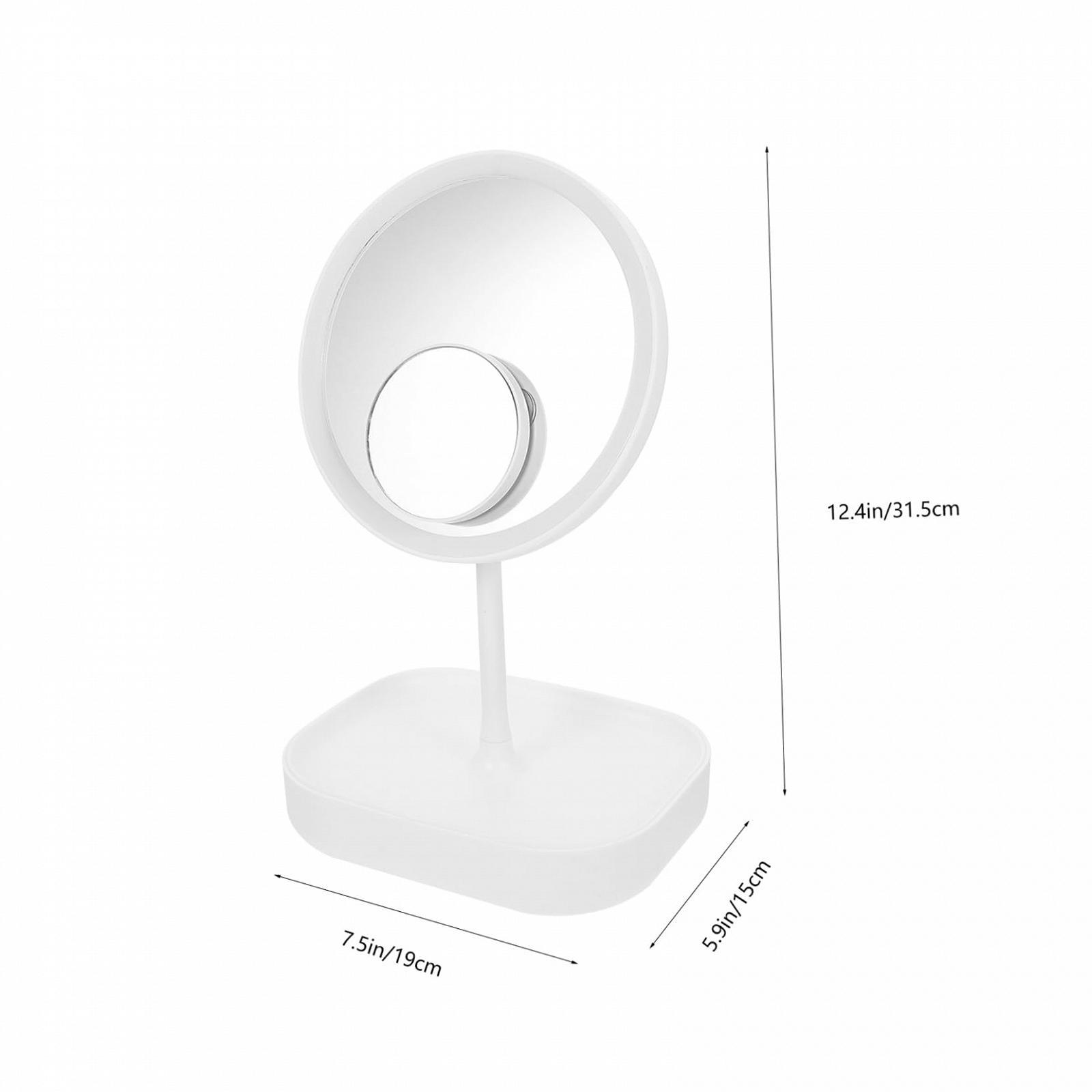 Дзеркало Angoily LED Kosmetikspiegel Tischspiegel PP-Кунстстоф Білий, фото №3 Дзеркало Angoily LED Kosmetikspiegel Tischspiegel PP-Кунстстоф Білий, фото №3