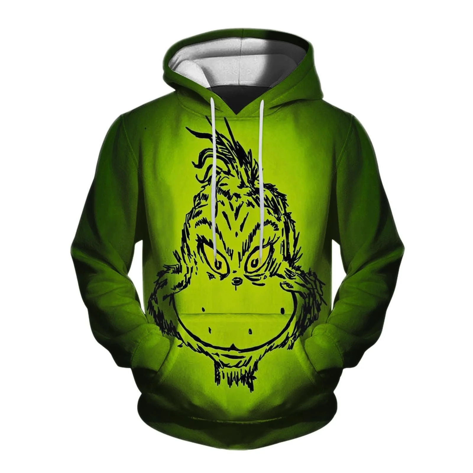 Рождественский свитер BHXUTK, женская рождественская толстовка, смешной уродливый пуловер с капюшоном, большой размер, длинный рукав, теплая зимняя толстовка, рождественский костюм для женщин, рождественский джемпер, фото №1