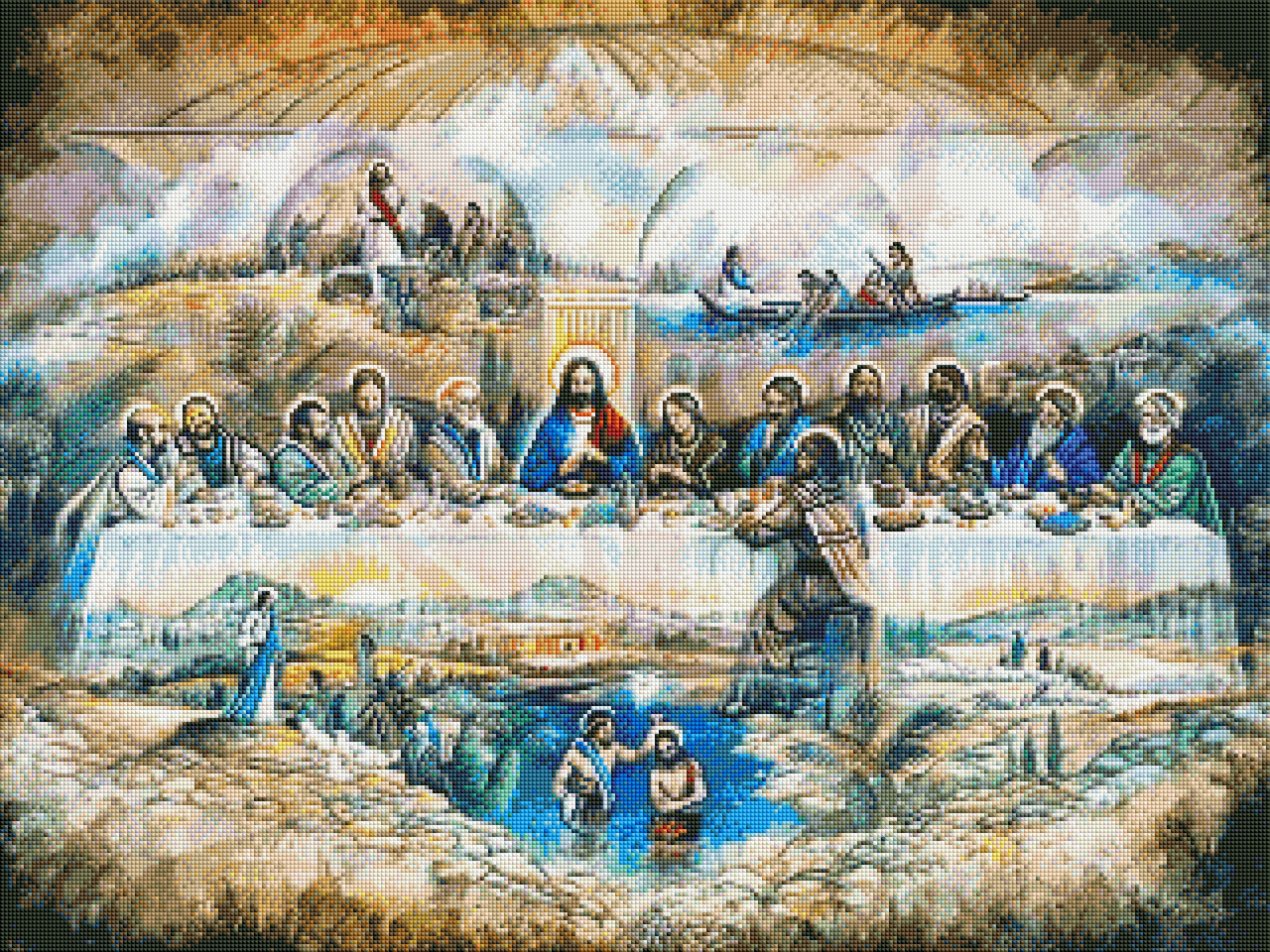 Алмазна мозаїка на підрамнику 60х80 Завіти Ісуса Христа SVR1500, фото №1 Алмазна мозаїка на підрамнику 60х80 Завіти Ісуса Христа SVR1500, фото №1