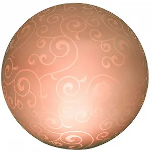 Настільна лампа скляна куля з орнаментом 30 см пурпурова synthetic.ua - Фото 1