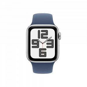 Смарт-часы Apple Watch SE (2nd Generation) GPS + Cellular 40мм Алюминиевый корпус Серебристый и спортивный ремешок из денима (S/M) synthetic.ua - Фото 1