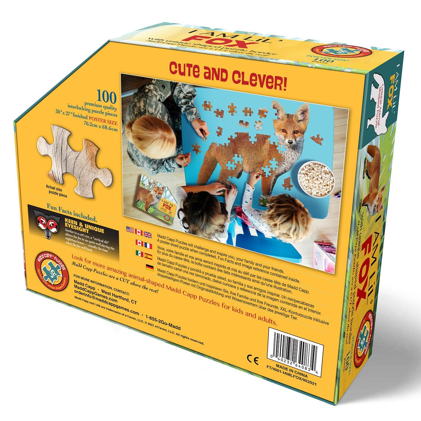 Фігурні пазли Madd Capp Shapepuzzle Junior 884001 Contour Puzzle Fox 100 XL деталей Multicoloured, фото №3