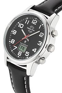 Часы женские Master Time Funk MTLA-10819-22L Кварцевые Аналоговые Цифровые с кожаным ремешком, серебристый, Modern synthetic.ua - Фото 1