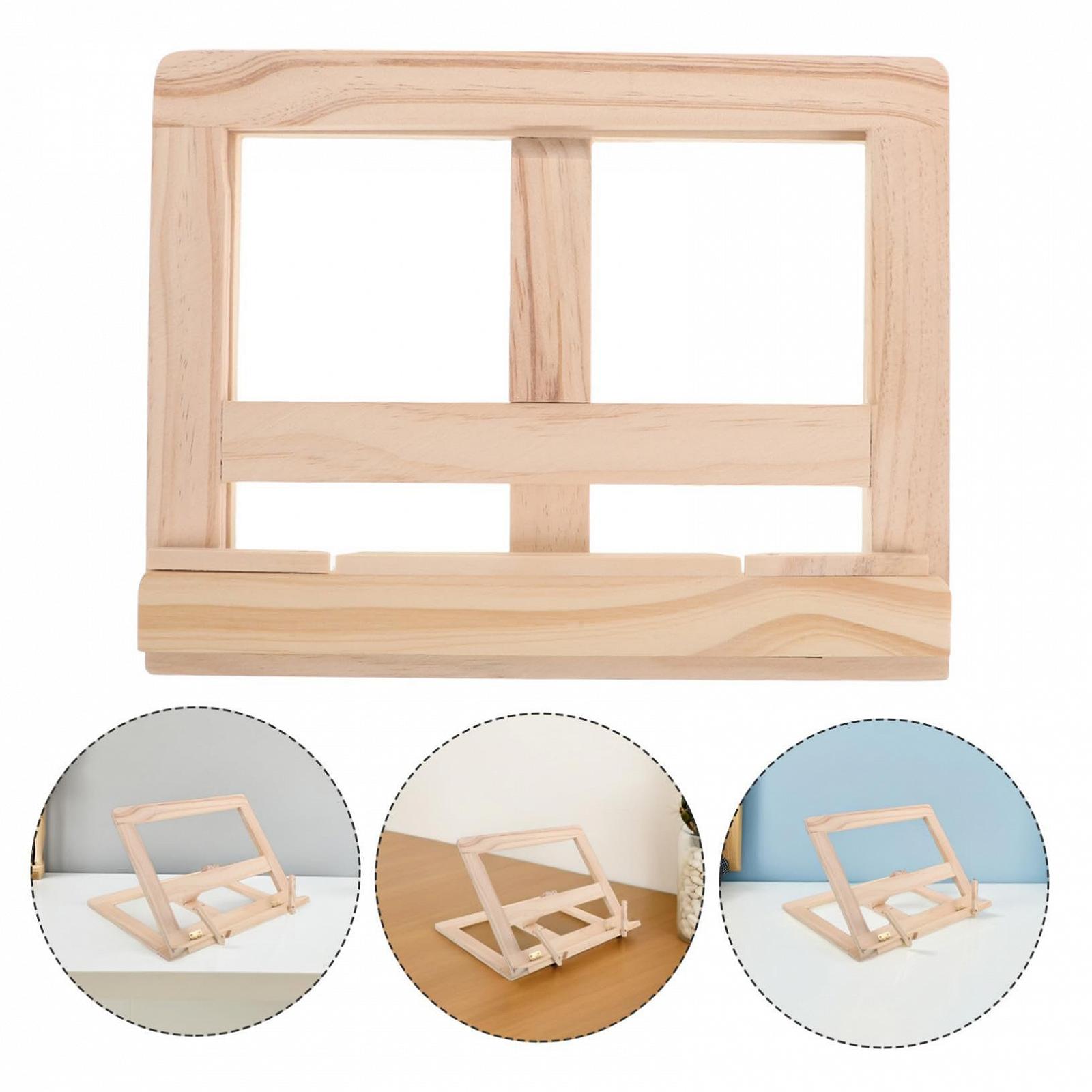 Регулируемая деревянная подставка для книг с боковыми зажимами, складная подставка для чтения для планшетов, ноутбуков, кулинарных книг, эргономичная подставка для ноутбука с функцией охлаждения и компактным дизайном, фото №9